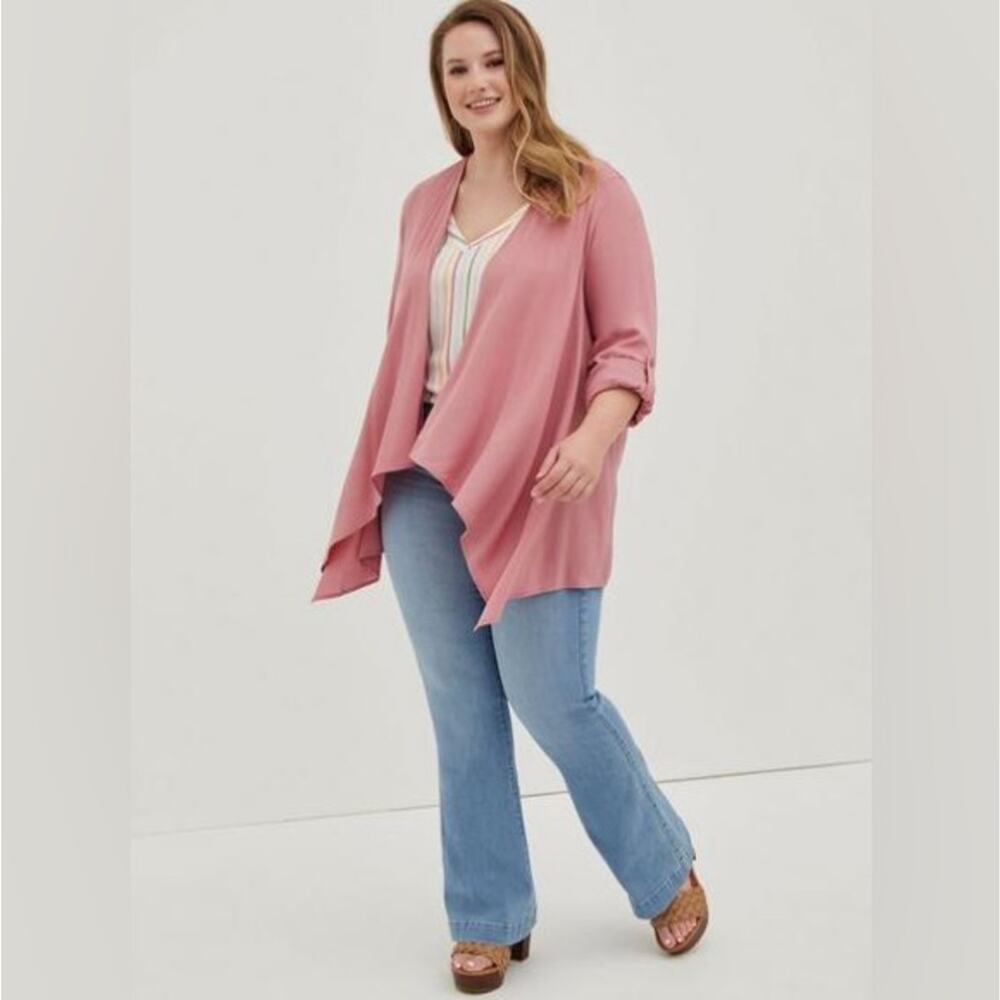 TORRID DRSPE PINK KIMONO WOMEN RAYON PINK SIZE 2 or 2X NEW